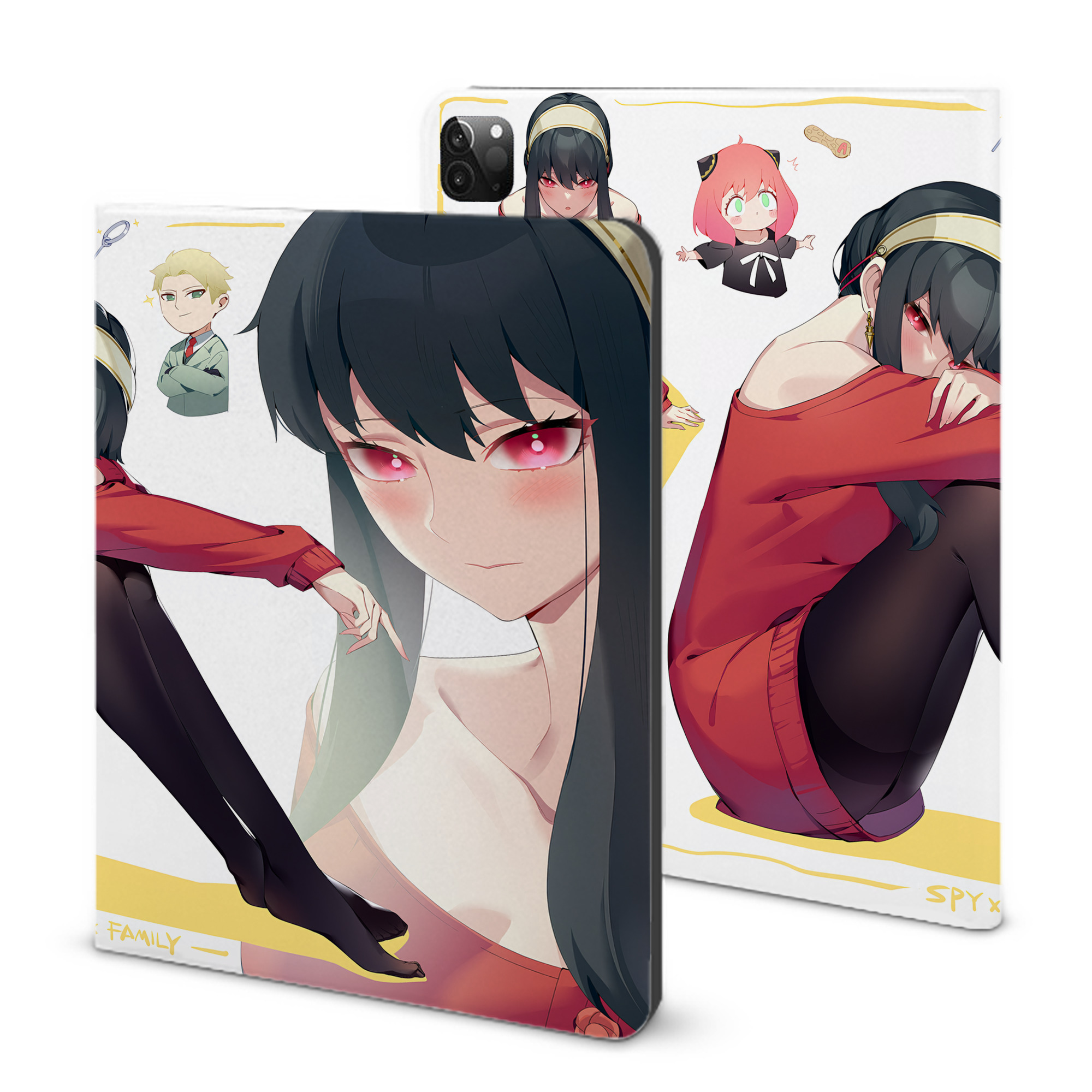 （画像用） SPY×FAMILY间谍家家酒 IPadケース ペンホルダー付き ブックスタイルデザイン